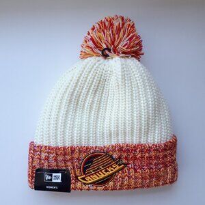 ⭐️HOST PICK⭐ New Era: Vancouver Canucks Skate Logo Pom Beanie - Women's